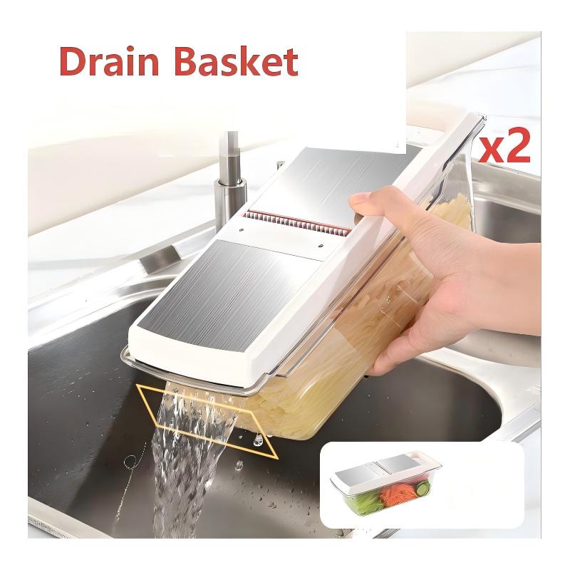 Multi-Functional Vegetable Slicer with Drain Basket