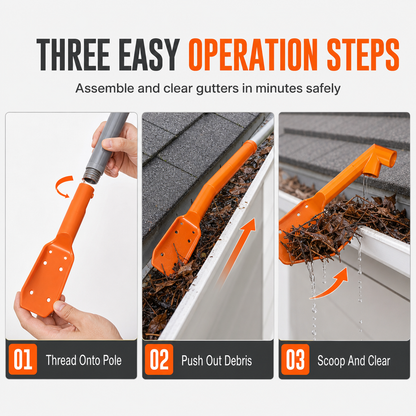 No-Climb Gutter Cleaning Tool