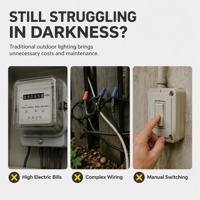 ☀️Solar Outdoor Accent Light – no wiring, no electricity bills. 3 LEDs auto-light up gutters, fences & walls at night. Simple, safe, solar! 🏡✅