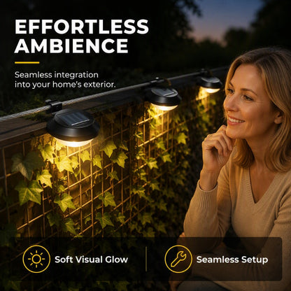 ☀️Solar Outdoor Accent Light – no wiring, no electricity bills. 3 LEDs auto-light up gutters, fences & walls at night. Simple, safe, solar! 🏡✅