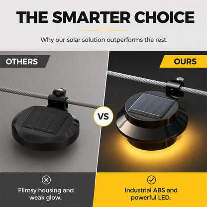 ☀️Solar Outdoor Accent Light – no wiring, no electricity bills. 3 LEDs auto-light up gutters, fences & walls at night. Simple, safe, solar! 🏡✅