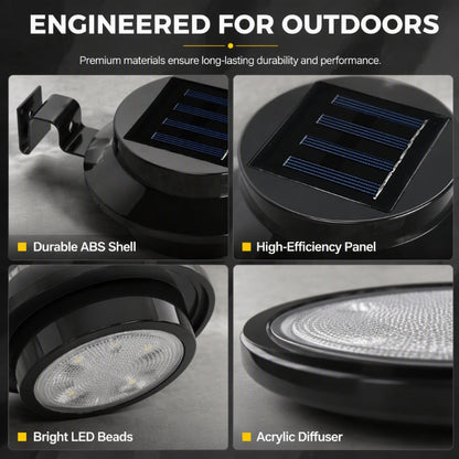 ☀️Solar Outdoor Accent Light – no wiring, no electricity bills. 3 LEDs auto-light up gutters, fences & walls at night. Simple, safe, solar! 🏡✅