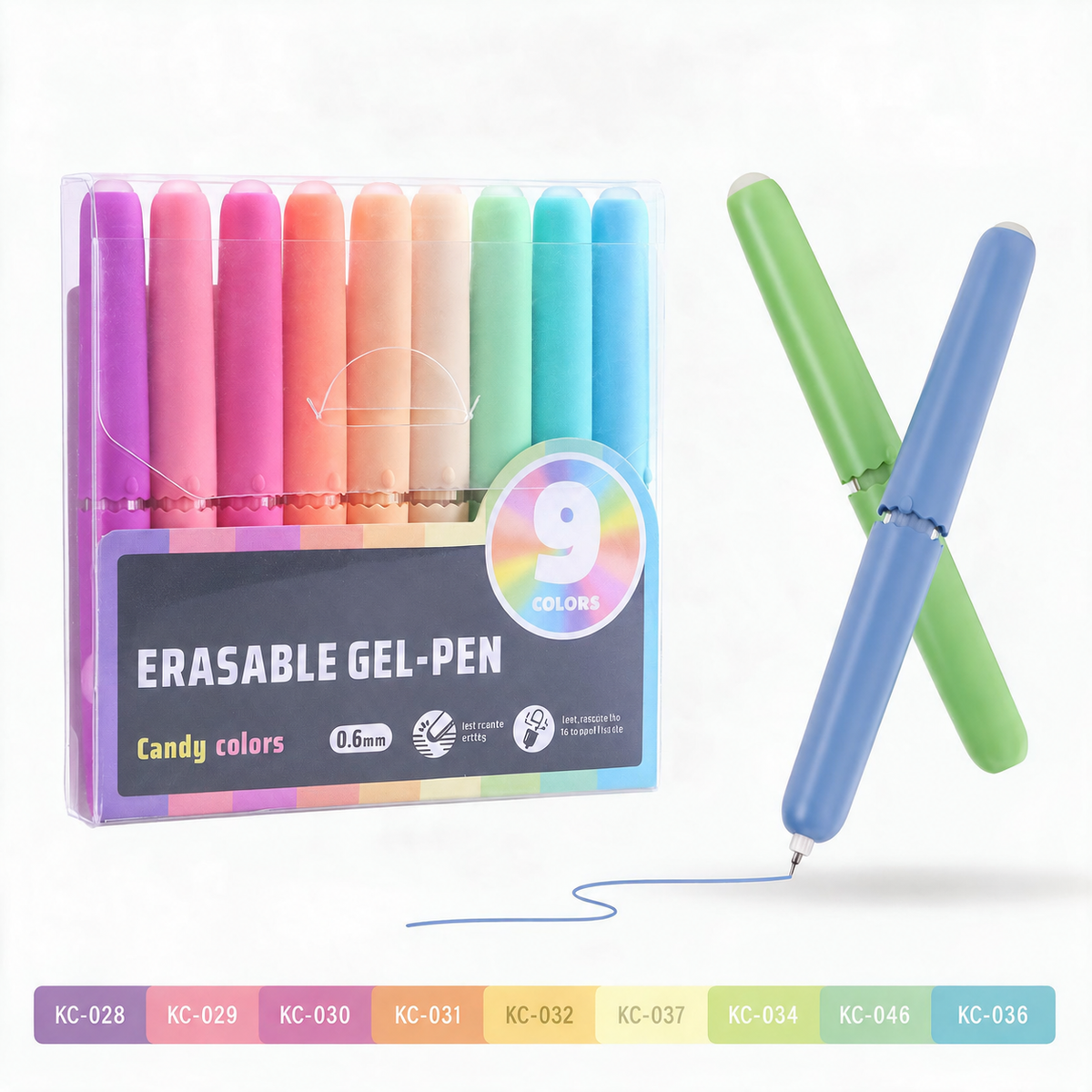 🏆9 Colors Erasable Gel Pen Set