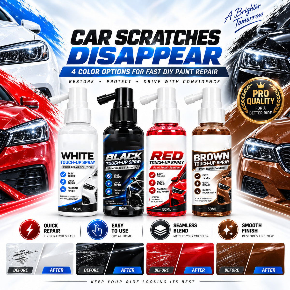 Car Paint Scratch Repair Touch Up Spray