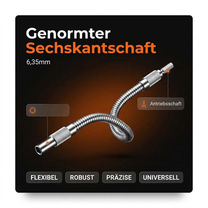Flexible Bohrer- & Schraubendreher-Verlängerungswelle aus Metall