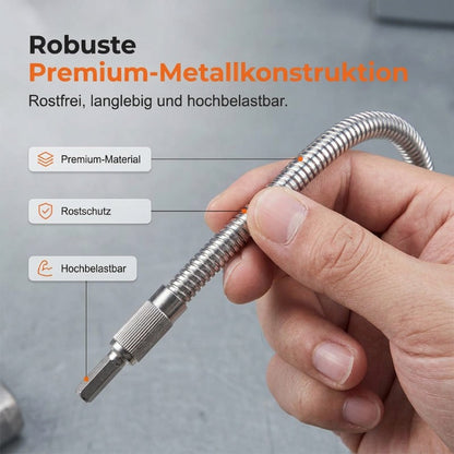 Flexible Bohrer- & Schraubendreher-Verlängerungswelle aus Metall