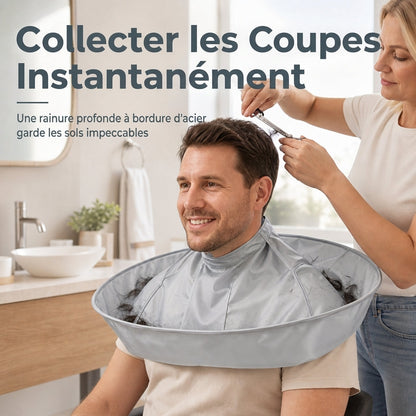 ✂️ 50% RABATT! 💇 Grauer Friseurumhang für Erwachsene – atmungsaktiv & geruchsneutral, für Schneiden & Färben