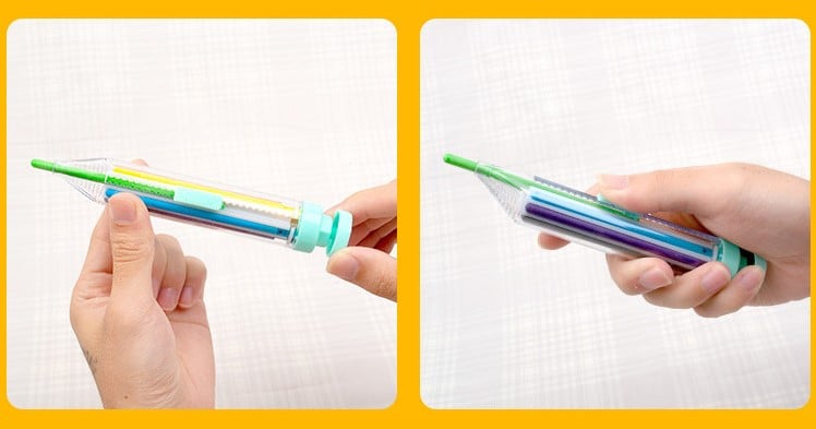 🖍️ 8-in-1 Multicolor Crayon | Compact Creative Pen