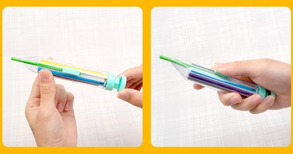 🖍️ 8-in-1 Multicolor Crayon | Compact Creative Pen