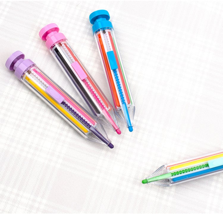 🖍️ 8-in-1 Multicolor Crayon | Compact Creative Pen