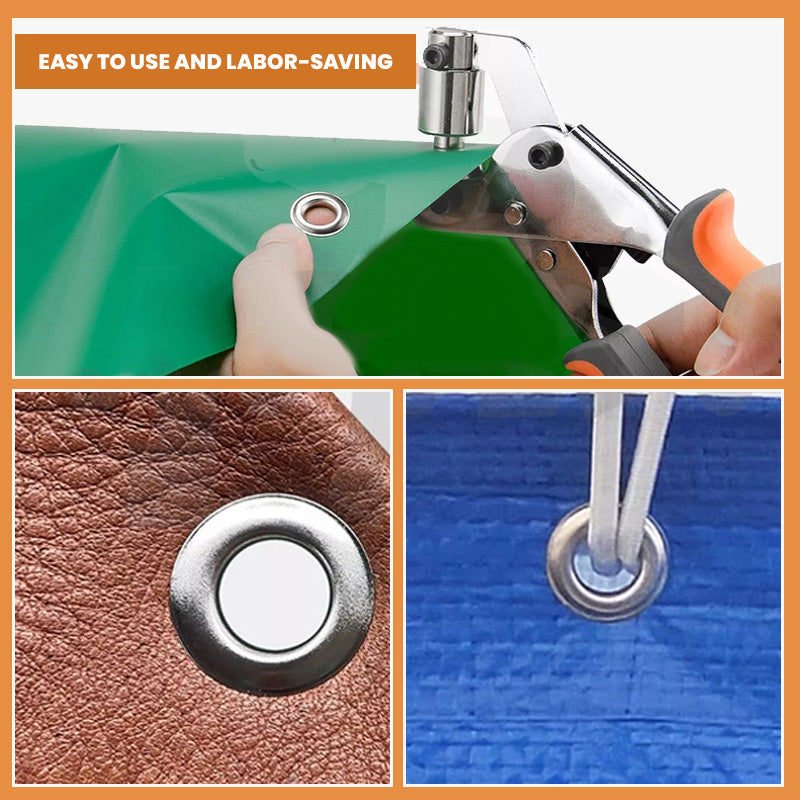 Heavy-Duty Hole Punch Pliers with Grommet Sets