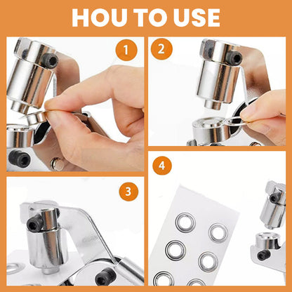 Heavy-Duty Hole Punch Pliers with Grommet Sets