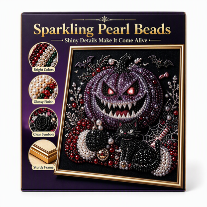 🦇 3D Pearl Gothic Art Kit | Halloween DIY