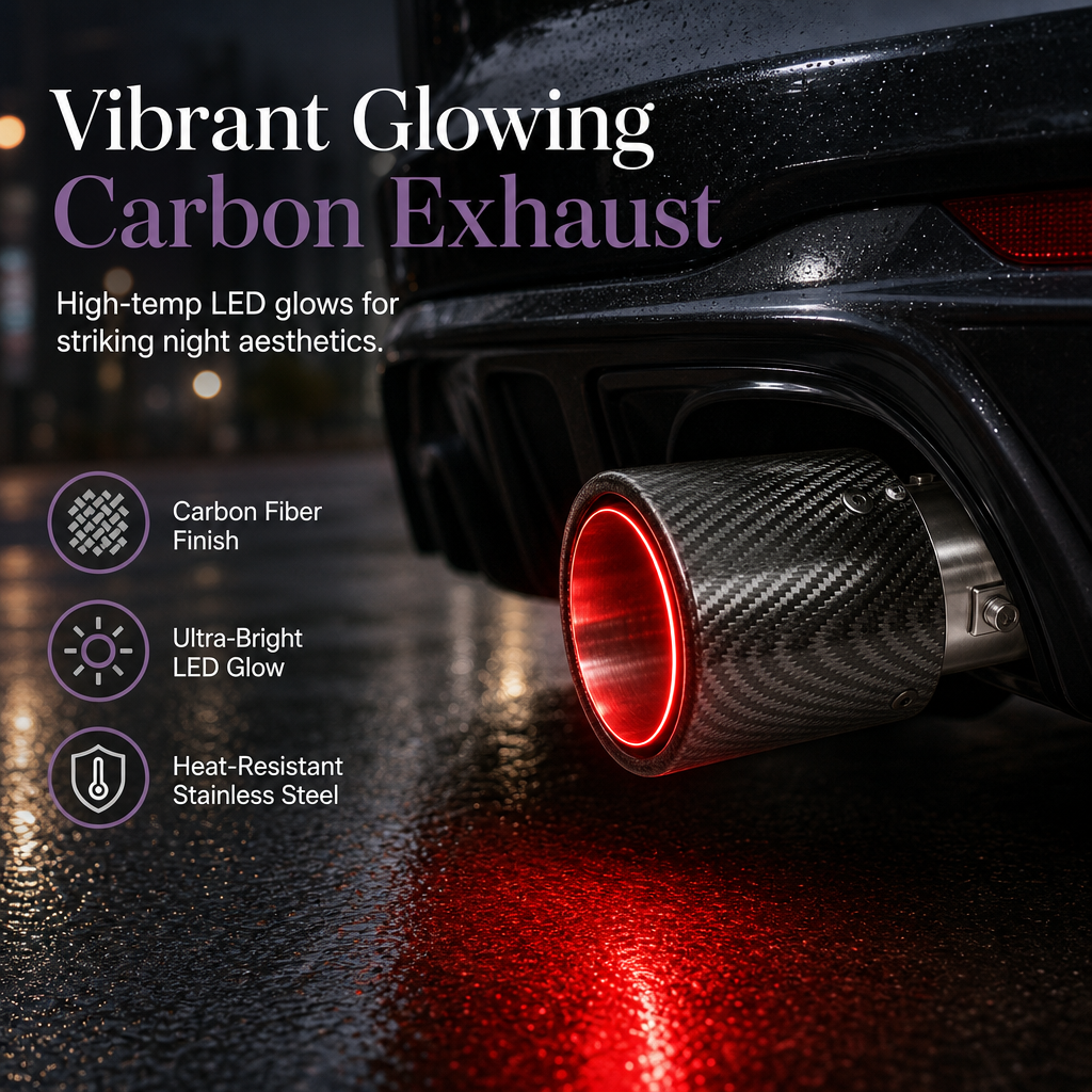 Car Exhaust Tip with LED Light