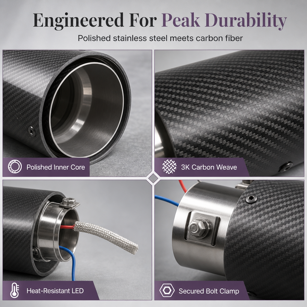 Car Exhaust Tip with LED Light