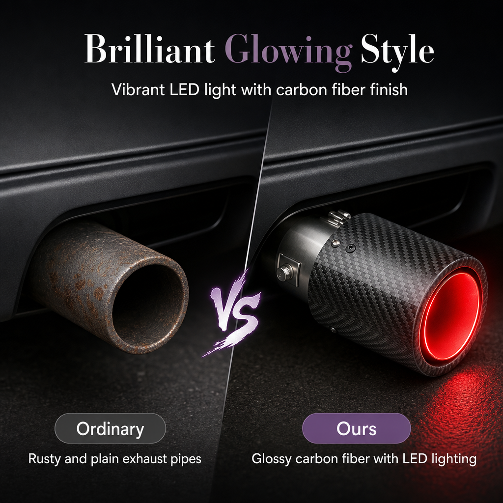 Car Exhaust Tip with LED Light