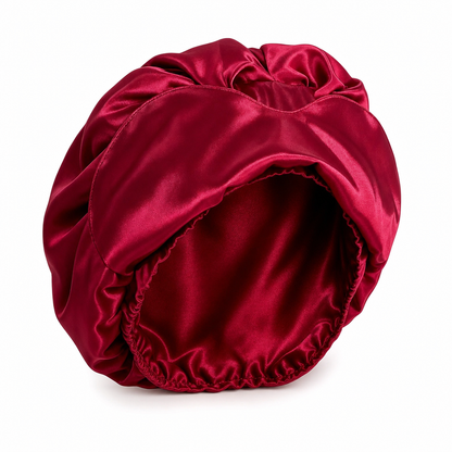 Women's 2-in-1 Satin Sleep Bonnet with Eye Mask