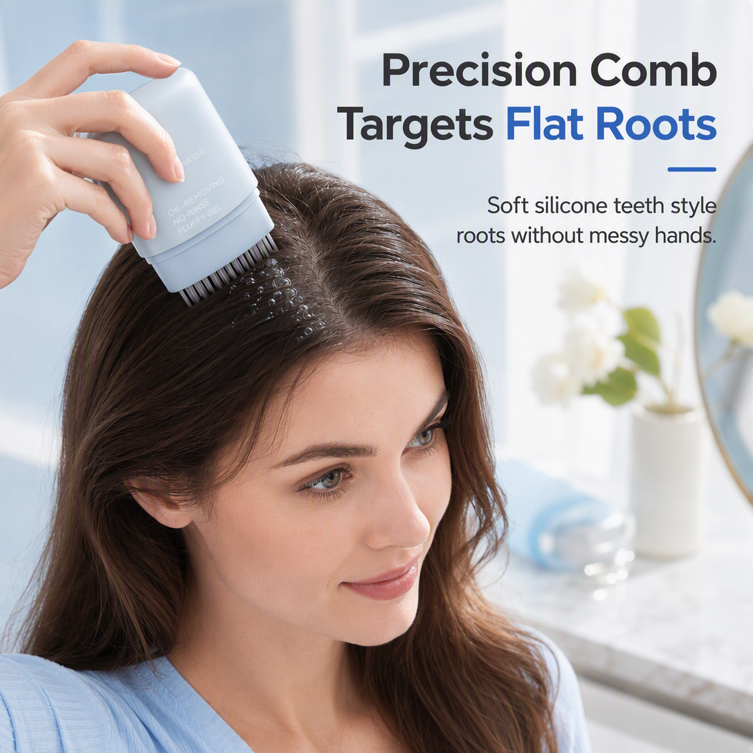 No-Rinse Hair Fluffy Gel with Built-In Comb