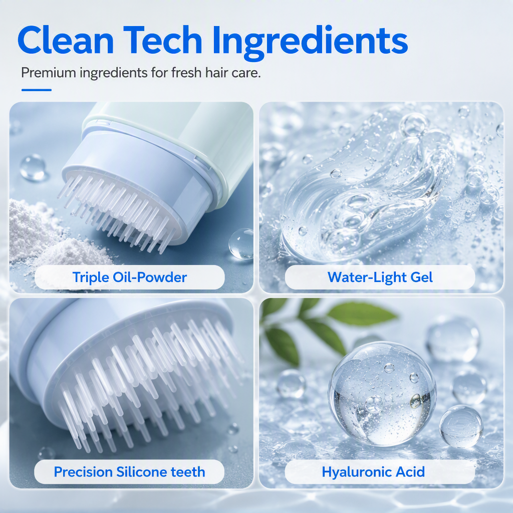 No-Rinse Hair Fluffy Gel with Built-In Comb