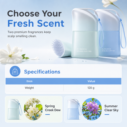 No-Rinse Hair Fluffy Gel with Built-In Comb