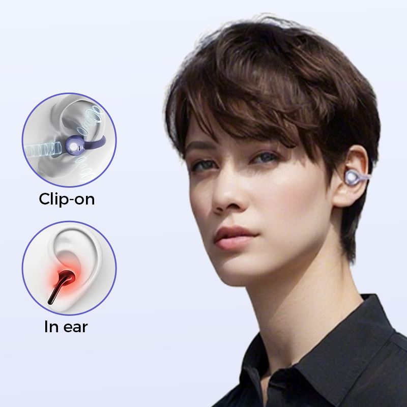 🎧 Open-Ear Clip-On Earbuds | Touch Control