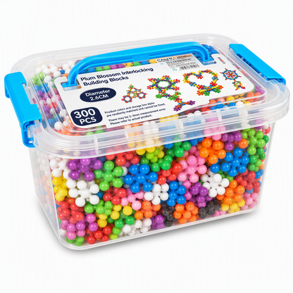 🧩 Kids 3D Interlocking Snowflake Building Blocks – Stable Build, Burr-free, Colorful ✨