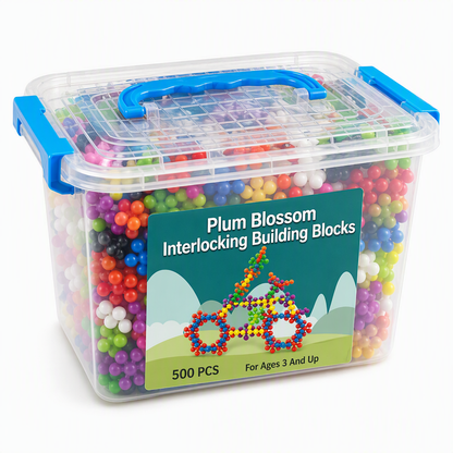 🧩 Kids 3D Interlocking Snowflake Building Blocks – Stable Build, Burr-free, Colorful ✨