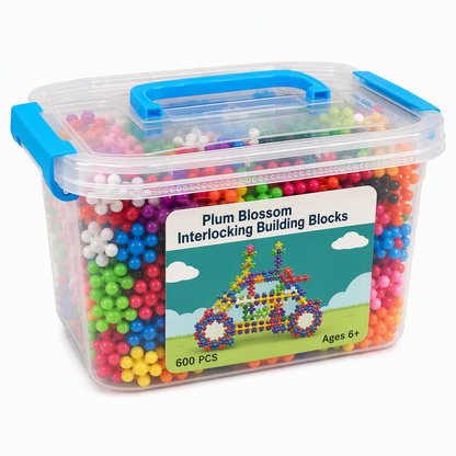 🧩 Kids 3D Interlocking Snowflake Building Blocks – Stable Build, Burr-free, Colorful ✨