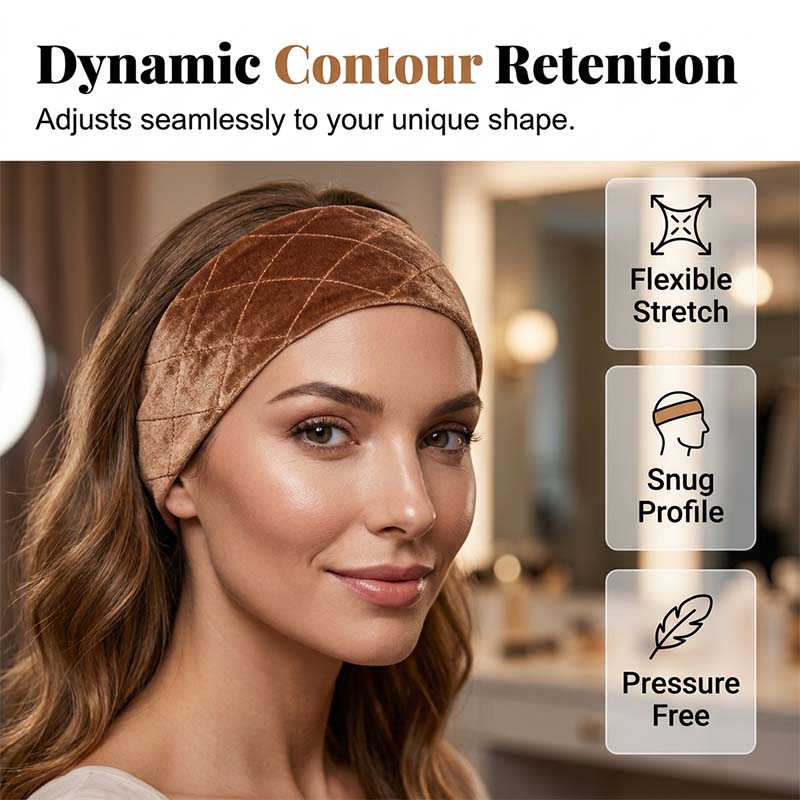 Adjustable Velvet Wig Grip Headband