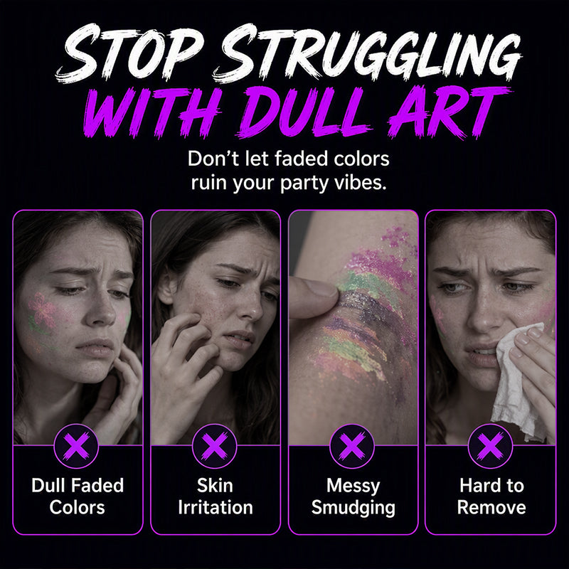 ✨ UV Glow Party Tattoo Pens – Skin-Safe, Quick Dry, Multi-Surface ✨