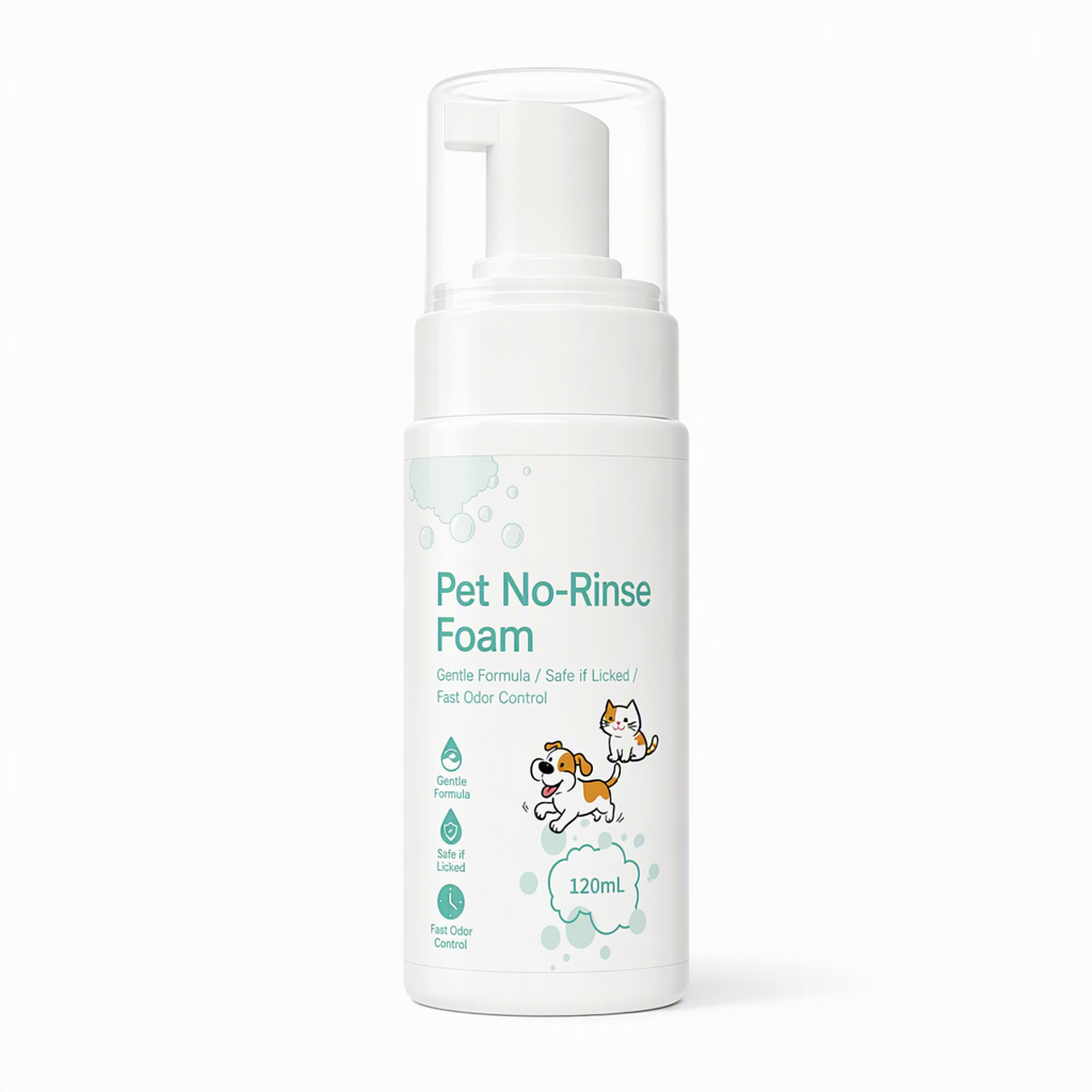🐾  No-Rinse Pet Cleansing Foam – Gentle Waterless Mousse, Botanical-Extract Formula & Targeted Cleaning for Paws, Chins & Fur – Quick Freshening Between Baths, Travel & Winter 🌿
