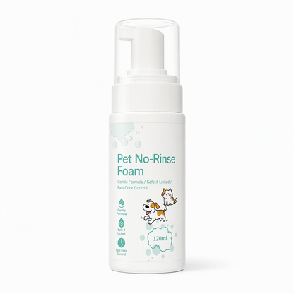 🐾  No-Rinse Pet Cleansing Foam – Gentle Waterless Mousse, Botanical-Extract Formula & Targeted Cleaning for Paws, Chins & Fur – Quick Freshening Between Baths, Travel & Winter 🌿