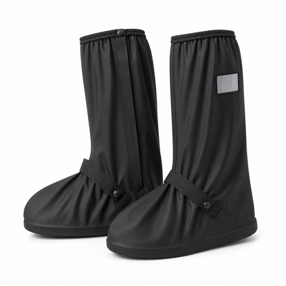 🌧️  Waterproof High‑Top Rain Shoe Covers – Non‑Slip PVC, 42cm Splash Barrier & Reflective Night Safety 👟