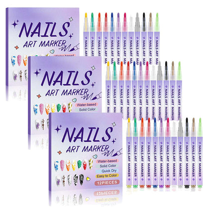 ⏳DIY Nail Art Marker Pen Set💅💞