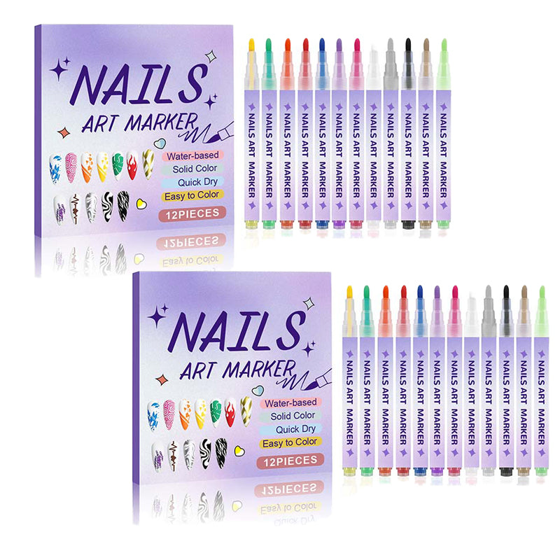 ⏳DIY Nail Art Marker Pen Set💅💞