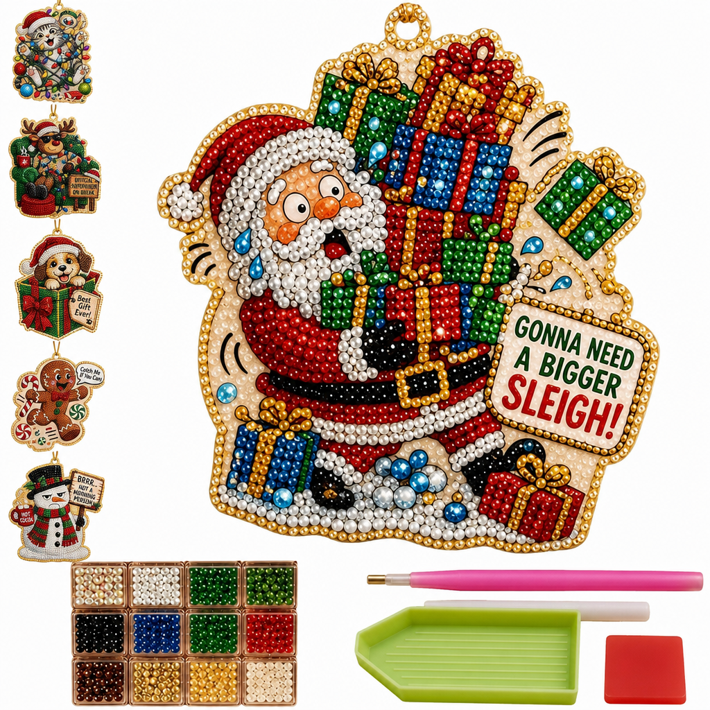Christmas Pearl Art Hanging Ornament DIY Kit