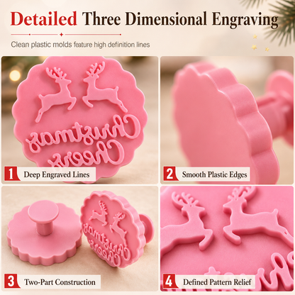 Christmas Cookie Cutter Mold Set