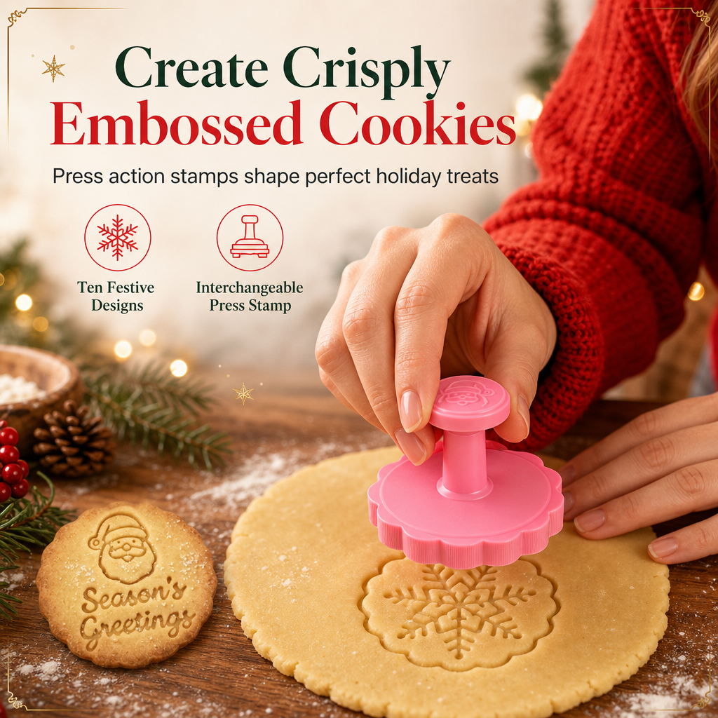Christmas Cookie Cutter Mold Set