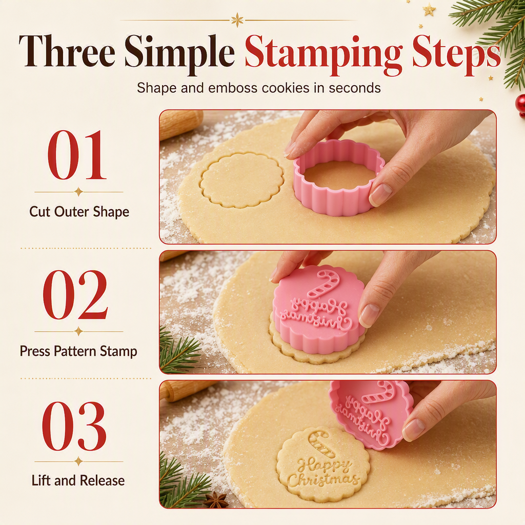 Christmas Cookie Cutter Mold Set
