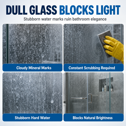 Stop Water Marks Instantly! Hydrophilic Shower Glass Spray