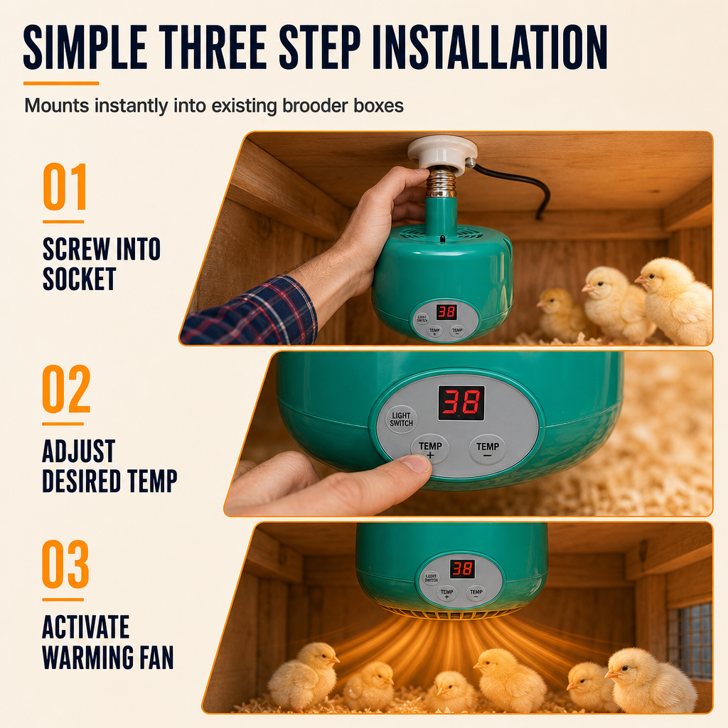 ⏳Intelligent Temperature Control Brooder Heater🐣🌡️