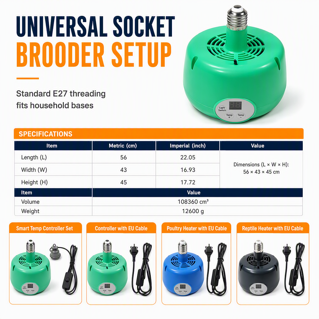 ⏳Intelligent Temperature Control Brooder Heater🐣🌡️