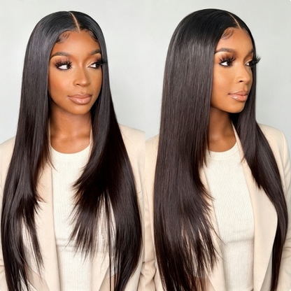 Long Straight Middle Part Synthetic Wig