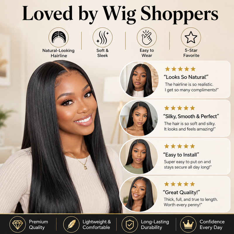 Long Straight Middle Part Synthetic Wig