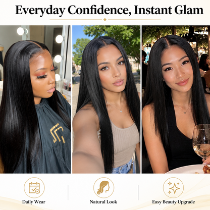 Long Straight Middle Part Synthetic Wig