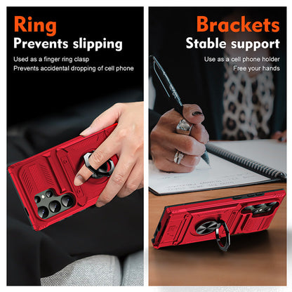 📱 Samsung Card Holder Case with Magnetic Ring Stand