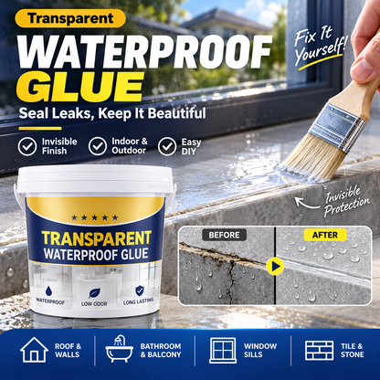 🛠️ Transparent Waterproof Repair Sealant with Brush