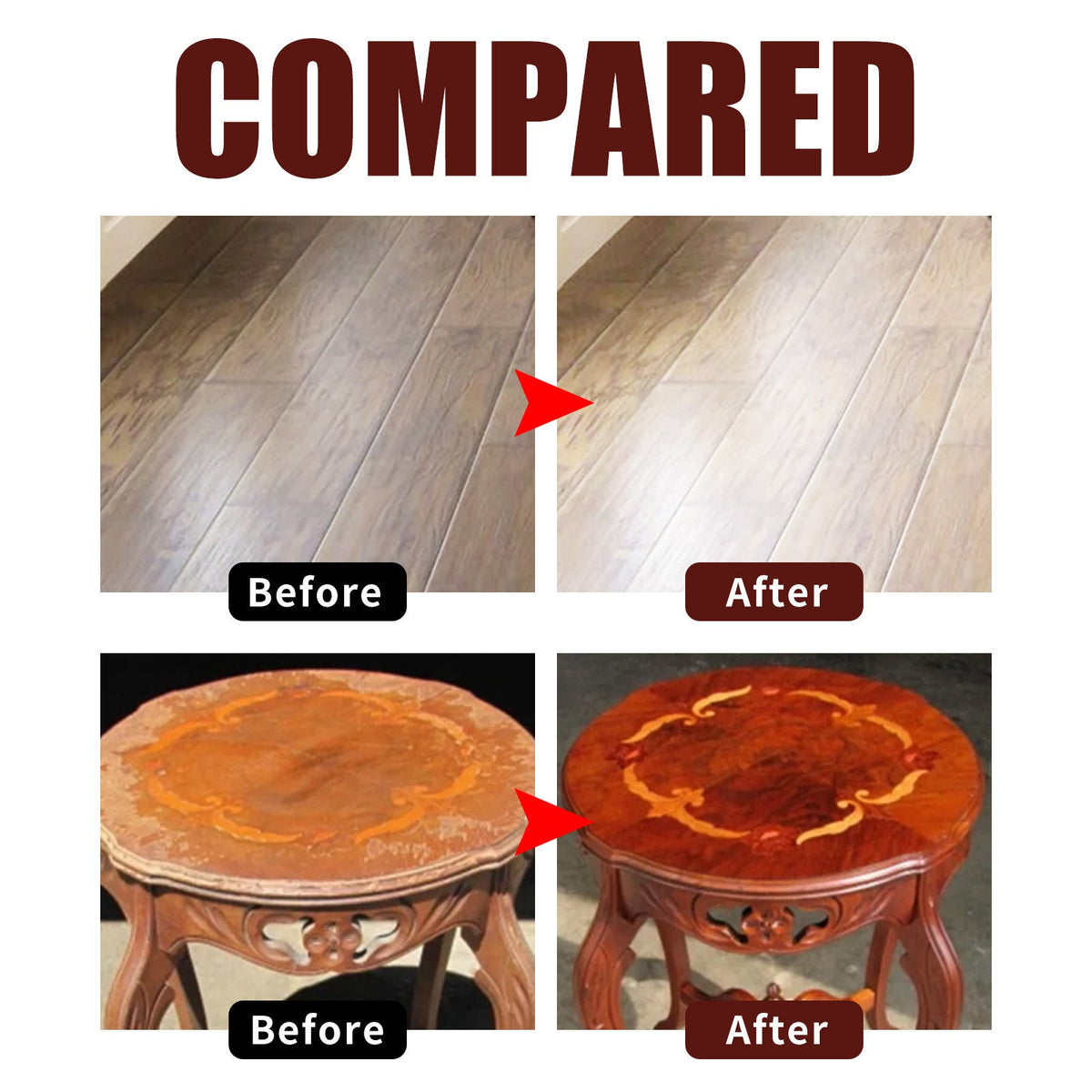 Scomeri Wood Cleaner & Polish 3.5 Oz- Comes with Premium Brush