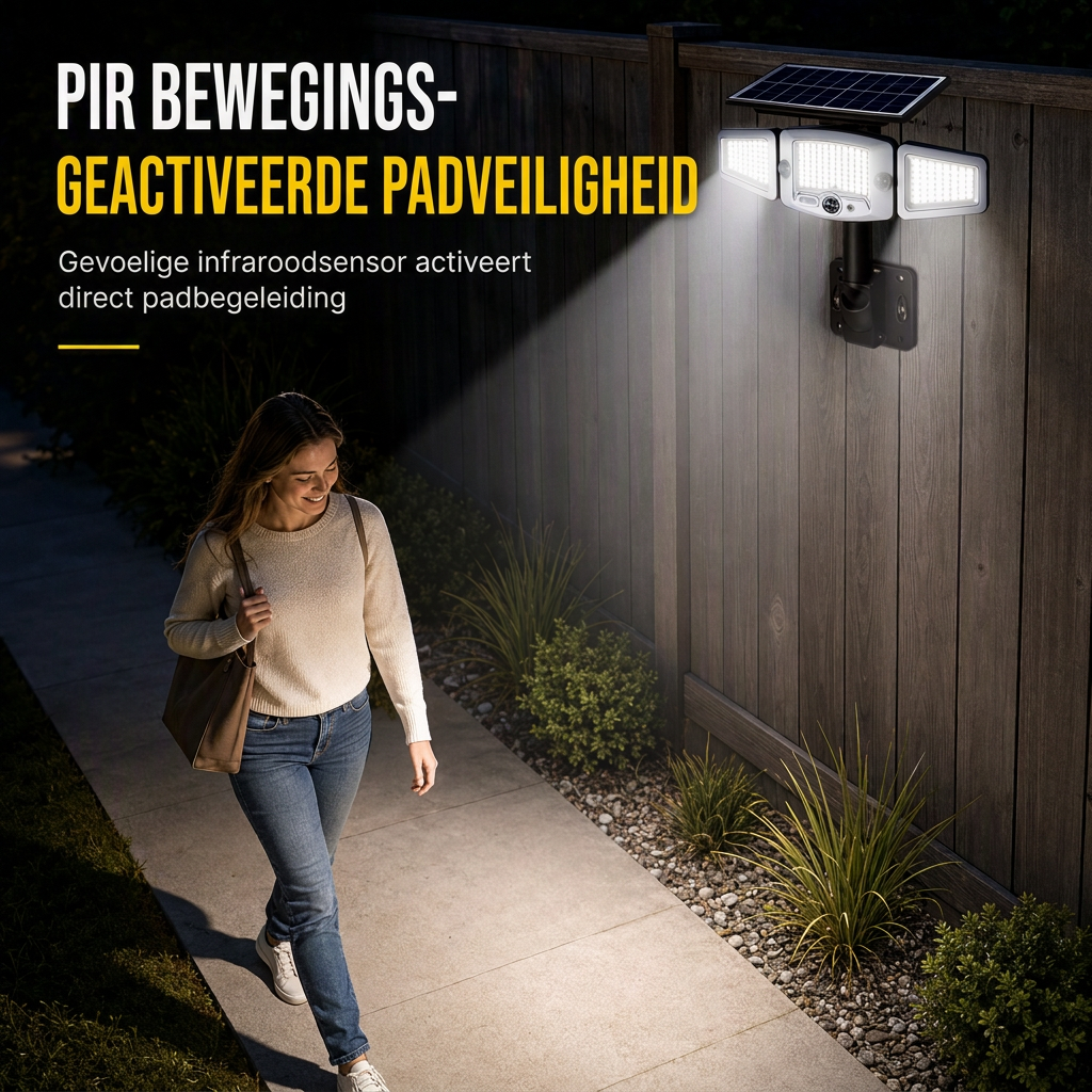 3-Head Solar Motion Sensor Light