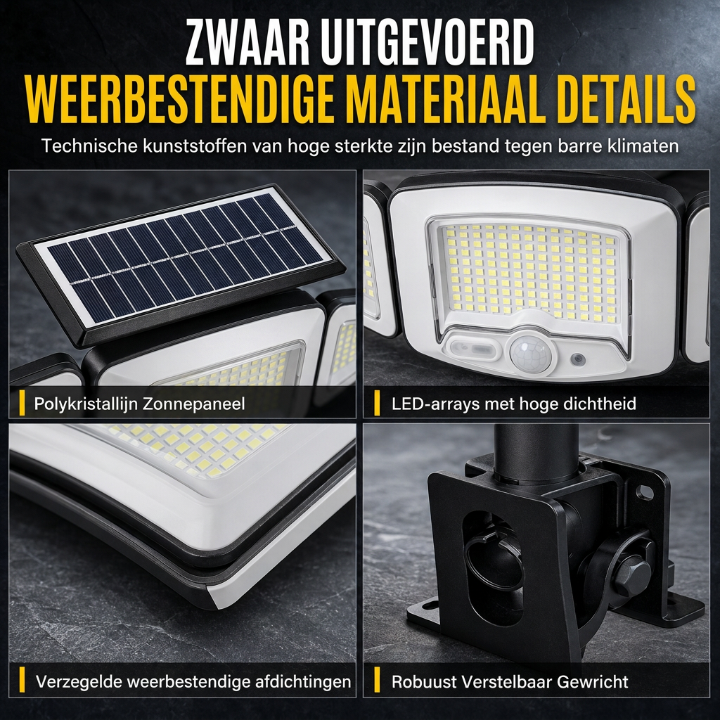 3-Head Solar Motion Sensor Light